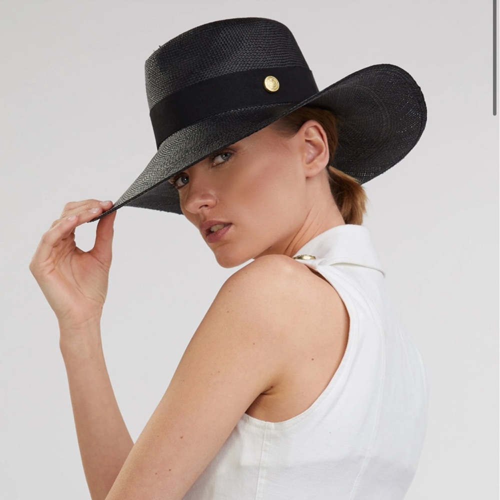HOLLAND COOPER Black Fedora Jessica Hat Size M
